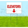 thumbnail image 1 of Elevators Down (18" x 24") Yard Sign, Includes Metal Step Stake, 1 of 6