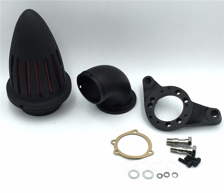 HTTMOTOR Motorcycle Matte Black Bullet Air Cleaner Intake Kits For