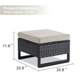 thumbnail image 6 of POCASSY Outdoor Patio Brown Ottoman with Cushion(Set of 2), 6 of 6