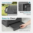 thumbnail image 3 of FDW 30 gal Outdoor Garbage Can with Lid, Ashtray & Removable Tray, Waterproof PP Resin Trash Bin for Patio, Garden, Backyard, 3 of 8