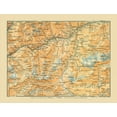 thumbnail image 2 of Baedeker 14x12 Gold Ornate Wood Framed with Double Matting Museum Art Print Titled - Val Tavetsch Region Switzerland - Baedeker 1921, 2 of 4