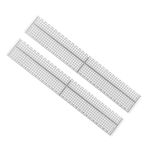 Ecoyyzn Deckle Edge Ruler,2 Pcs Ruler Clear Scale Thick DIY Quilting