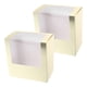 thumbnail image 1 of Caja de embalaje para sombreros con ventana, 2 unidades, cuadrada, plegable, de papel, transparente, para guardar gorras de béisbol, 1 of 7