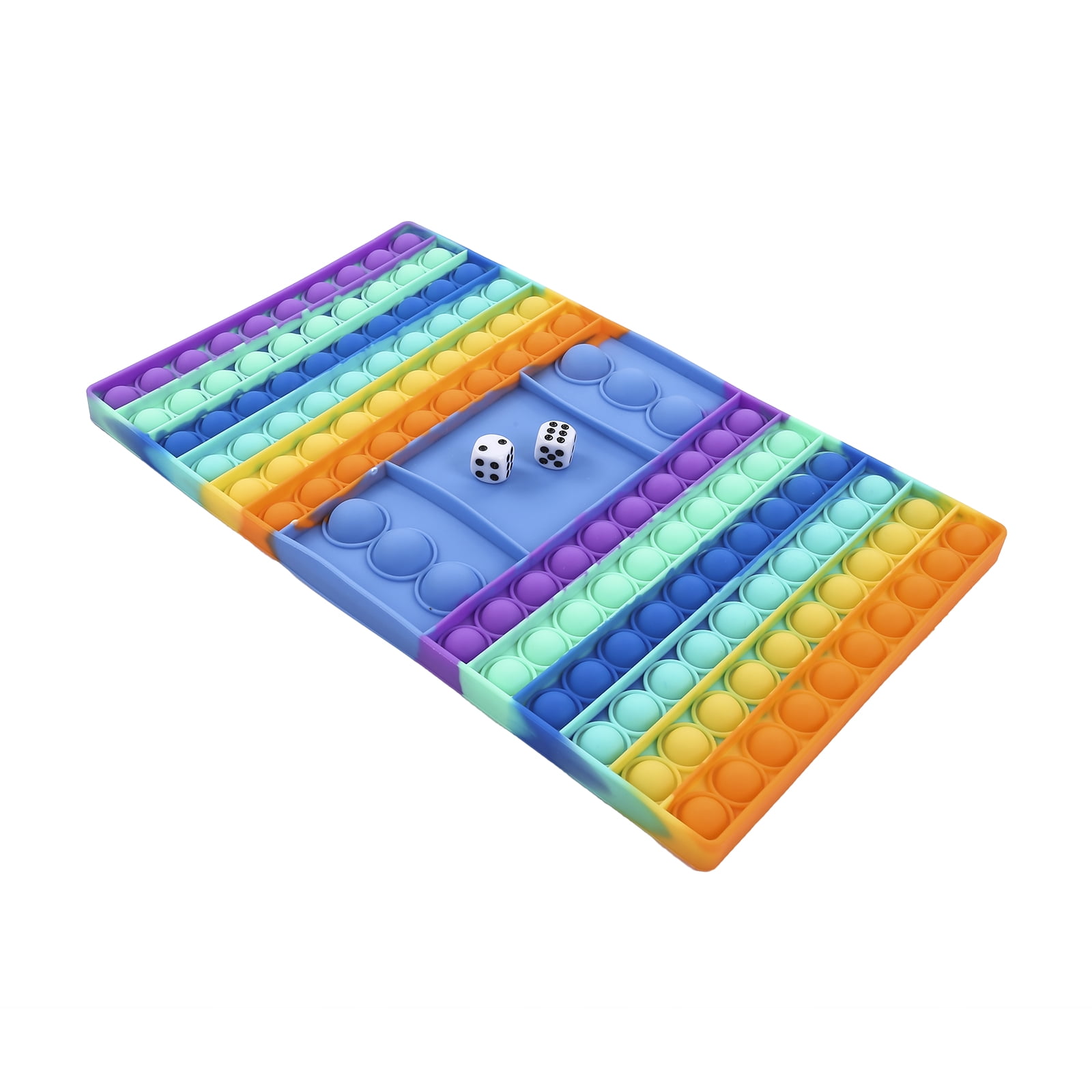 Big Size Rainbow Bubble Fidget Toy Set  2PCS Family Board Games  Stress Relief 