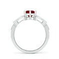 thumbnail image 2 of ANGARA Natural Solitaire Round 1 ct Ruby Celtic Knot Engagement Ring in 14K White Gold for Women (Size-6mm) | July Birthstone, Birthday, Anniversary, Jewelry Gift for Women | Natural Ruby Ring, 2 of 11