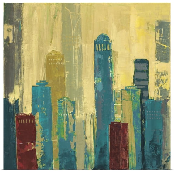 Great BIG Canvas | "City Connection I" Art Print - 16x16