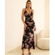 thumbnail image 4 of Vestido largo GLNEGE con estampado floral y cuello en V sin mangas para mujer, 4 of 5