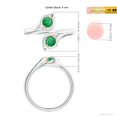 thumbnail image 5 of Angara Natural 0.48 Ct. Emerald Fashion Ring in 14K White & Rose Gold for Women (Ring Size: 3.5), 5 of 10