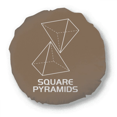 thumbnail image 1 of Coussin Rond Géométrique Mathématique Espace Carré Pyramide Décoration Maison, 1 of 3