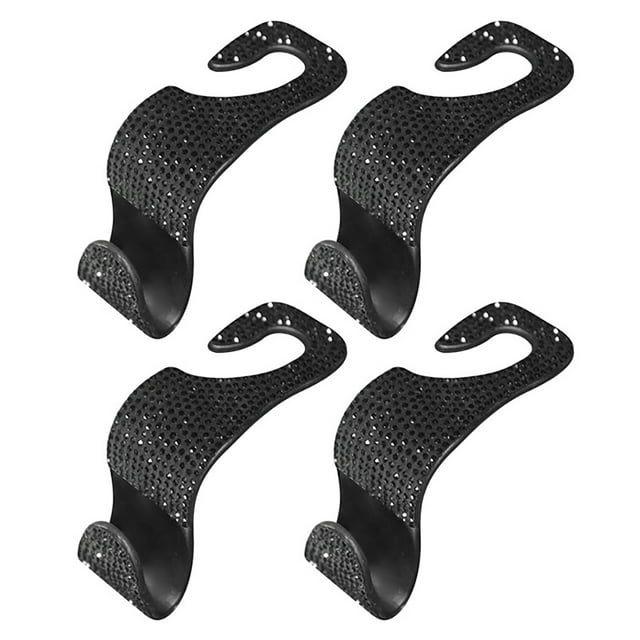 Kenally 4 piezas automotrices reposacabezas gancho bolsa de compras soporte colgante negro Type3 NO3 Kenally VI015497-01B