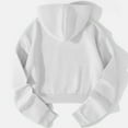 thumbnail image 3 of Cropped Hoodies for Women 2025 Not In The Mood Hoodie Long Sleeve Cropped Hoodies Hooded Sweatshirt Pullover Tops, 3 of 5