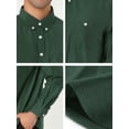 thumbnail image 5 of INSPIRE CHIC Men's Regular Fit Long Sleeve Button Down Corduroy Shirts with Pockets Green S, 5 of 5
