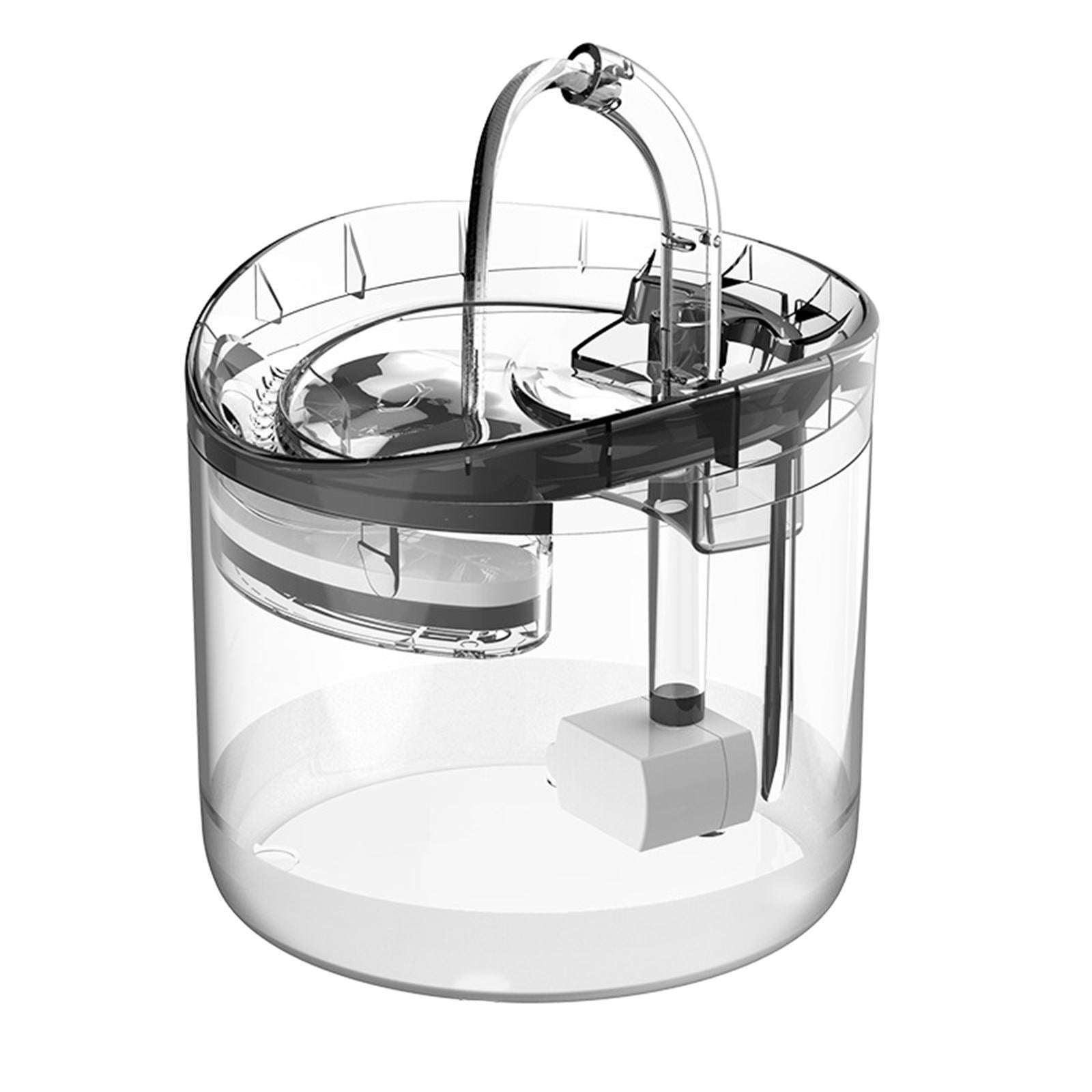 Cat Water Fountain, 1.8L Pet Drinking Fountain for Water Shortage , Cat and Dog Fountain with Filters 2 Modes, Transparent Non Intelligent