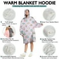 thumbnail image 5 of Comfy Wearable Blanket Hoodie for Women Men Adult, Oversized Sherpa Fleece Sweatshirt Blanket with Hood and Pocket, 5 of 7