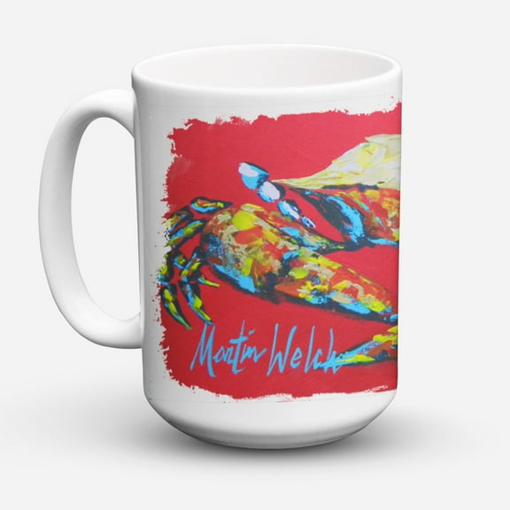 Carolines Treasures MW1096CM15 Crab Seafood One Coffee Mug 15 oz 15 ounce multicolor