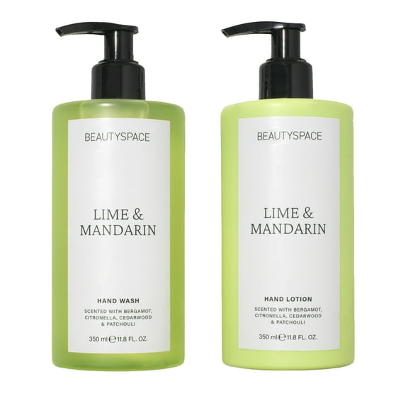 BEAUTYSPACE Lime and Mandarin Hand Wash and Hand Lotion Duo
