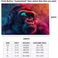 thumbnail image 2 of Monkey Rug & Home Decor-Cool Gorilla Black Area Rugs-Animal Monkey Rug Carpet Durable & Non-Slip Modern Rugs for Living Room Bedroom Man Cave Decorative-V69IZ, 2 of 7