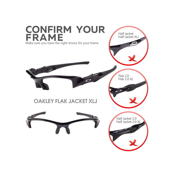 Walleva Polarized Replacement for Oakley Flak Jacket XLJ Sunglasses - Walmart.com