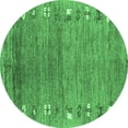 thumbnail image 1 of Ahgly Company Indoor Round Abstract Emerald Green Contemporary Area Rugs, 8' Round, 1 of 4