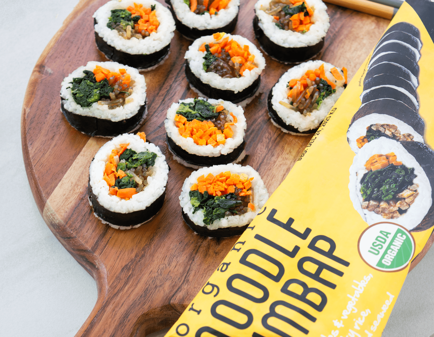 Ocean's Halo Organic Noodle Kimbap Roll, Frozen, 230g, 9 pieces, 230g total