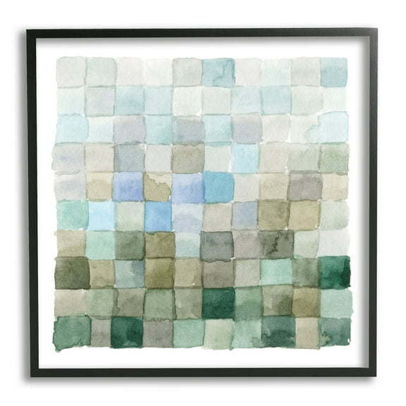 Stupell Industries Earth Tones Watercolor Detail Square Shape Pattern Framed Wall Art, 12 x 12, Design by Emma Caroline