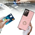 thumbnail image 5 of Dteck for Samsung Galaxy Note 20 Ultra Case with Credit Card Holder Slots & Ring Stand Kickstand PU Leather and Soft TPU Shockproof Slim Fit Protective Phone Cover,Pink, 5 of 8