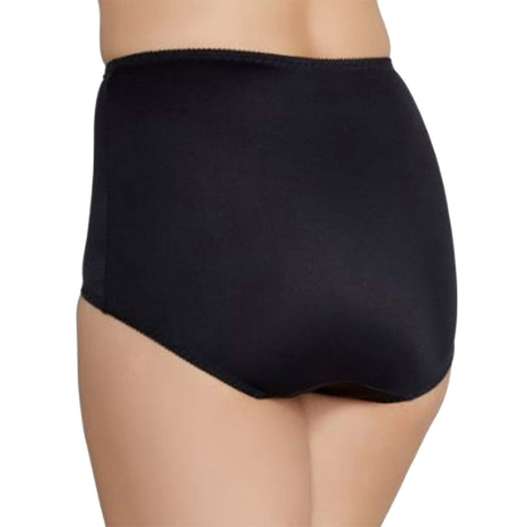 Bali Lace Panel Shaping Brief, 2-Pack 2 Black 2XL Women's 