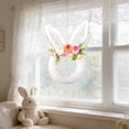 thumbnail image 6 of Xecvkr Easter Bunny Shaped Wreath Suitable for Front Door Hanging Window Display Or General Easter Spring Decoration Features Bunny Ear White, 6 of 6