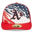 thumbnail image 2 of Men's New Era Red Athletics 2022 4th of July Low Profile 59FIFTY Fitted Hat, 2 of 6