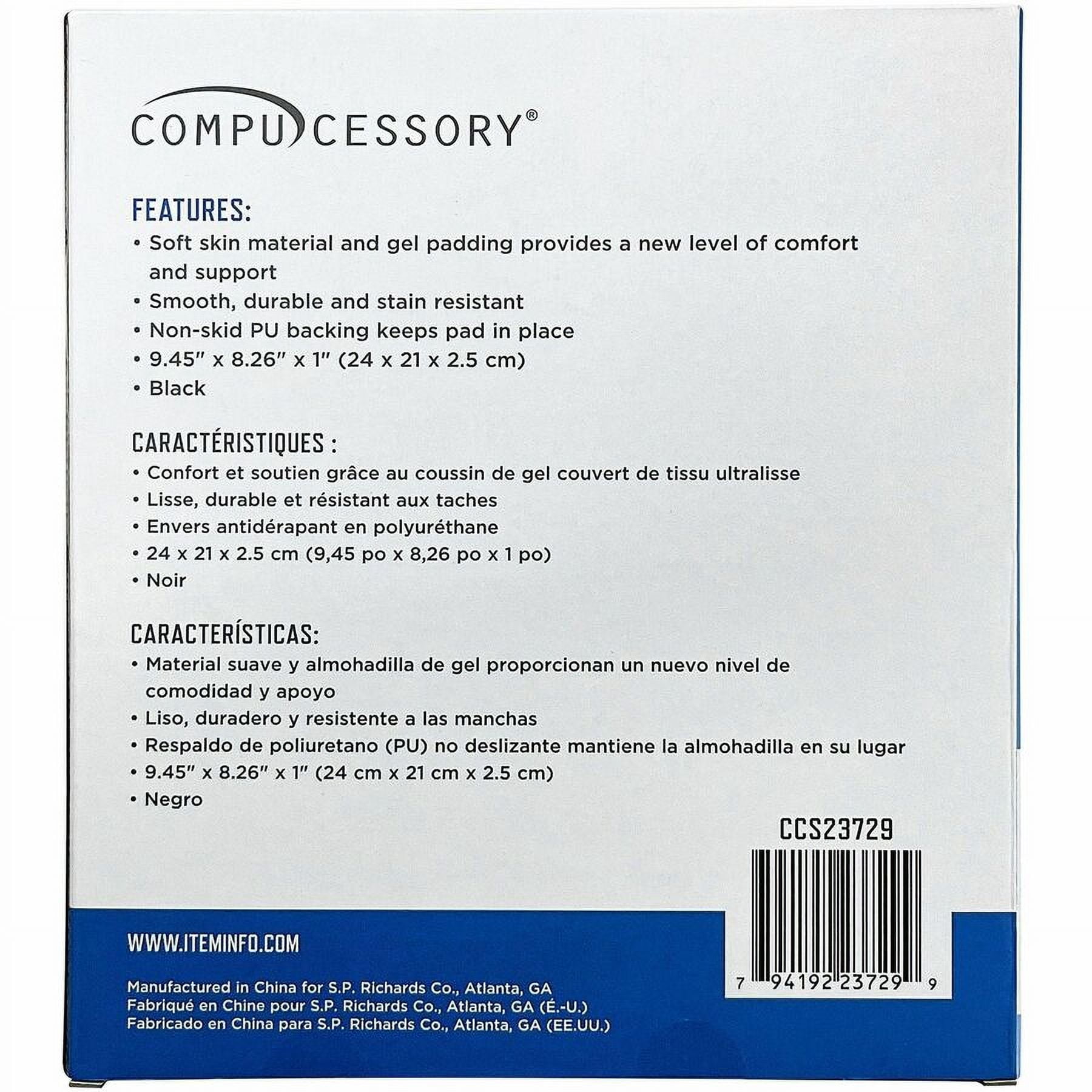 Compucessory Soft Skin Gel Wrist Rest & Mouse Pad (ccs-23729)