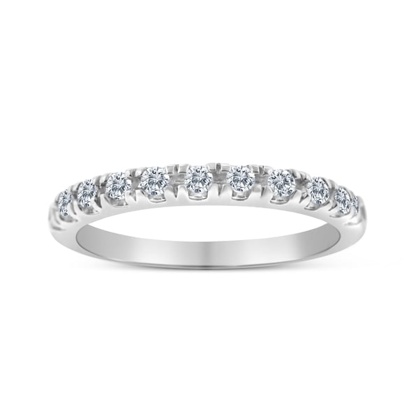 1/3ctw Diamond Wedding Band in 10K White Gold