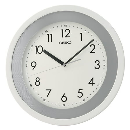 Seiko 14" Disco Wall Clock, White, Traditional Analog Quartz