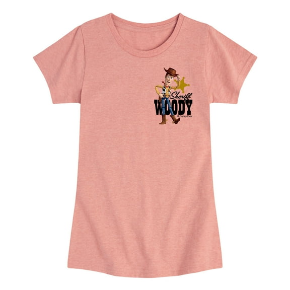 Toy Story - Sheriff Woody Badge - Toddler And Youth Girls Short Sleeve Graphic T-Shirt
