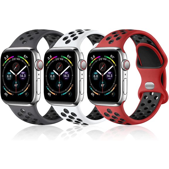 Funbiz Compatible with Apple Watch Bands 38mm 40mm 41mm 42mm 44mm 45mm 49mm for Women Men, Breathable Air Hole Sport Bands for iWatch Ultra SE Series 8 7 6 5 4 3 2 1, Small