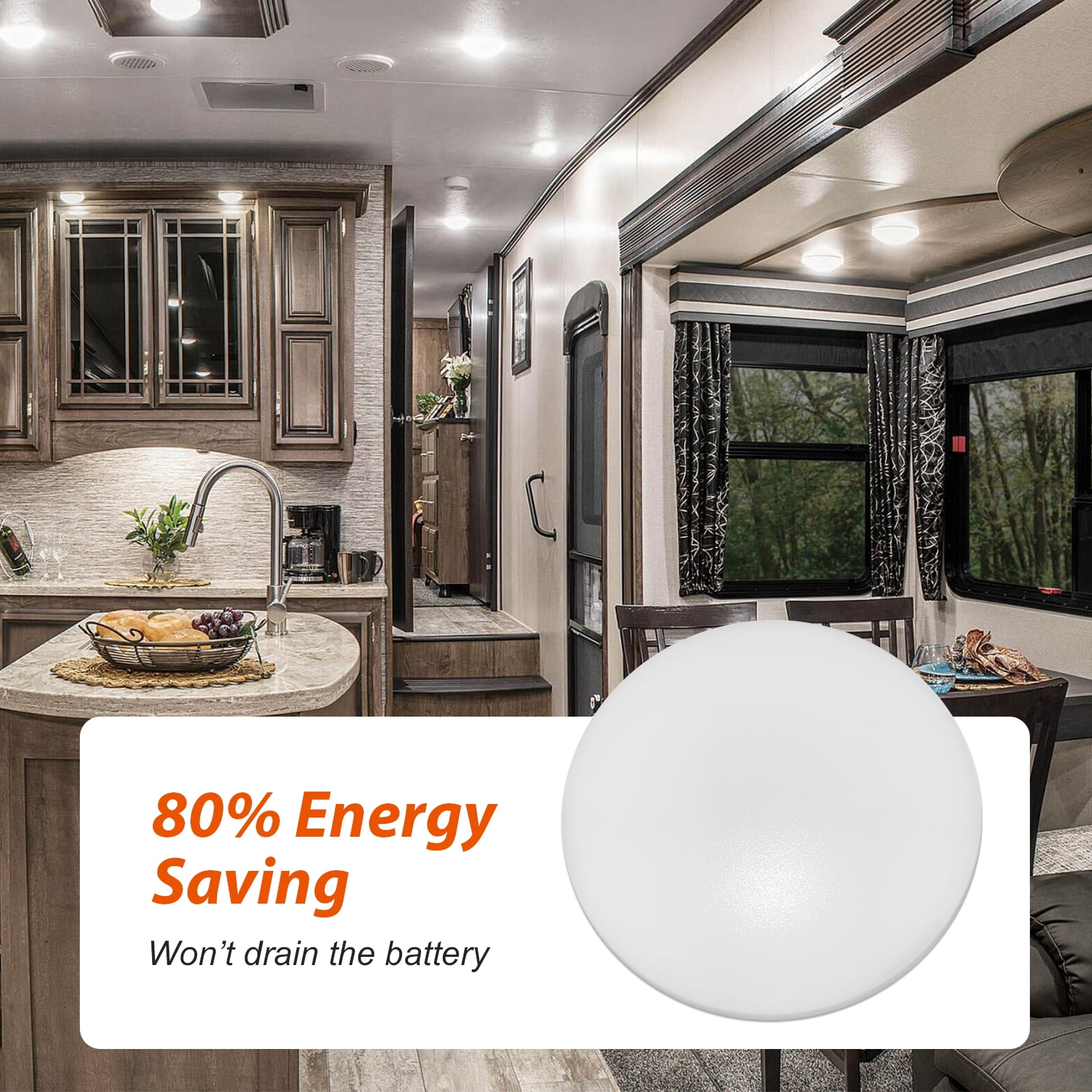 Dream Lighting Interior 12V LED Lights Under Cabinet Lamp For Rv Trailer Boat 3.5in Warm White X10