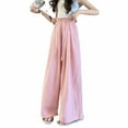 thumbnail image 3 of MAIHAN-Girls Ice Silk Wide Leg Pants | Soft Lightweight Summer Trousers with Elastic Waist | Flowy Loose Fit for Casual & Outdoor Wear(Pink,9-10Years), 3 of 4
