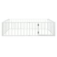 thumbnail image 5 of Gewnee Queen Size Toddler Bed, Metal Floor Bed Frame with Fence and Door,White, 5 of 9