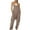 Brown, variant on LEAVINGSUO Summer Fall Womens Plus Size Clearance $5 Fashion Women Casual Cold Shoulder Jumpsuit Solid Suspender Jumpsuits Wide Pocket Leg Pant Brown S