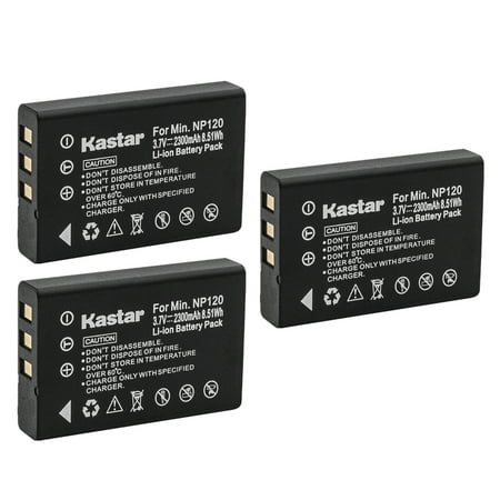 Image of Kastar 3-Pack Battery Replacement for Ordro HDV-D9 HDV-D9II HDV-D10 HDV-D80 HDV-D80S HDV-D100 HDV-D200 HDV-D300 HDV-D320 HDV-D325 HDV-D395 HDV-V7 HDV-V7 PLUS Digital Cameras