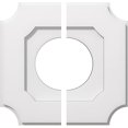 thumbnail image 2 of Ekena Millwork CMP14LE2-06000 14 in. OD x 6 in. ID Square Locke Architectural Grade PVC Contemporary Ceiling Medallion - 2 Piece, 2 of 4
