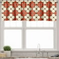thumbnail image 3 of Ambesonne Retro Valance & Curtain, Symmetric Vintage Circles, 55"x30", Ivory Rust Indigo, 3 of 7