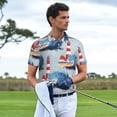thumbnail image 3 of Sikiie Beacon In The Huge Waves Of The Surf Print Men's Short-sleeved POLO Shirts, Button-down Shirts and T-shirts are Suitable for Vacation, Leisure and Business-X-Large, 3 of 6