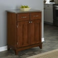 thumbnail image 2 of Homestyles Buffet en Bois avec Plateau en Acier Inoxydable en Cerisier, 2 of 2