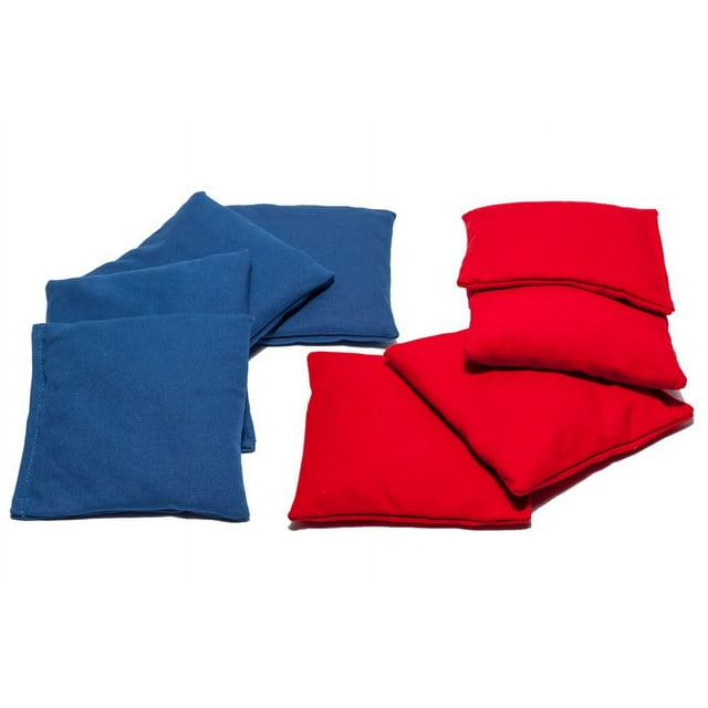 SC Cornhole Games Weather Resistant Cornhole Bags (Set of 8) - Professional Regulation Size- Use on Pro Corn Hole Boards or Bean Bag Toss Sets (Red/Royal Blue)