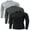 BLACK/LGREY/DGREY, variant on QPNGRP Men's 3 Pack Dry Fit Long Sleeve Athletic Shirts Workout Running Shirts Black 2XL