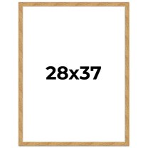 28x37 Frame Beige Real Wood Picture Frame Width 1.25 inches | Interior Frame Depth 0.5 inches |