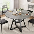 thumbnail image 5 of Cocosity 47 inch Wood Kitchen Table for 4, Round Dining Table with Storage Shelf for Home Dining Room Living Room Grey, 5 of 9