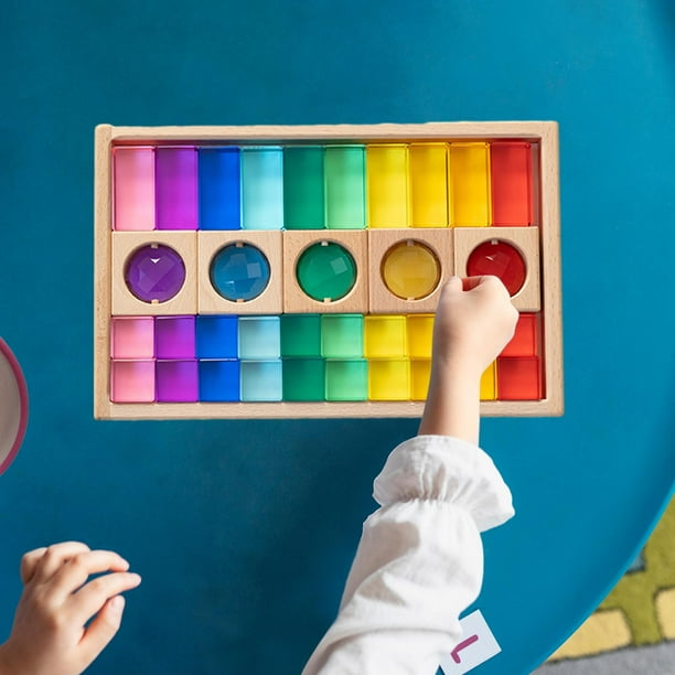 Bloques de construcción perfke 35 piezas juguetes educativos de aprendizaje juguetes Montessori suaves