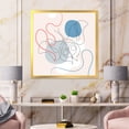 thumbnail image 3 of Designart 'Butterfly With One Line Drawing On Cubism Shapes II' Modern Framed Art Print, 3 of 4