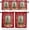 Forest Green Red, variant on Christmas Pink Kitchen Curtains and Valances Set, Rod Pocket Curtains Tier Farmhouse Window Curtains 36 Inch Length, Winter Green Xmas Pine Tree Snowflake 3 Piece Kitchen Curtains Set